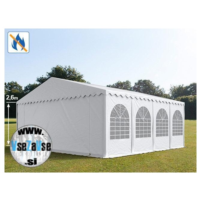 Prireditveni šotori 8mx(8,12,16,20,36)m, PVC ponjava 1400, stranska višina 2,6m; ognjevaren, s tlemi Prireditveni šotori 8mx(8,12,16,20,36)m, PVC ponjava 1400, stranska višina 2,6m; ognjevaren, s tlemi