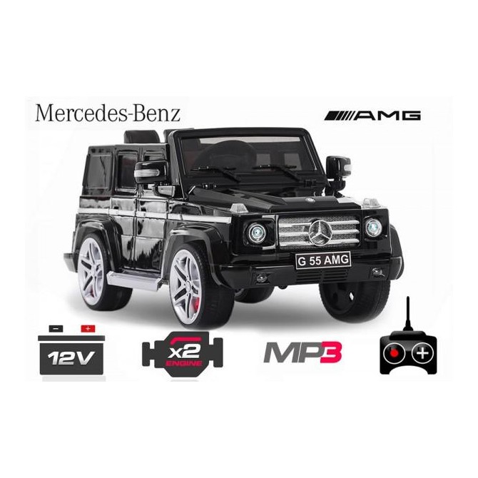 Elektro avto MERCEDES G AMG / RC voden / za dva otroka / LED luči / MP3